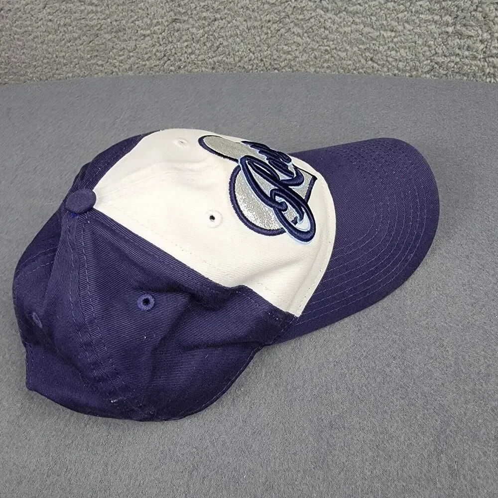 Tampa Bay Rays Baseball Cap Hat Girls Blue White Silver Heart Script Adjust MLB